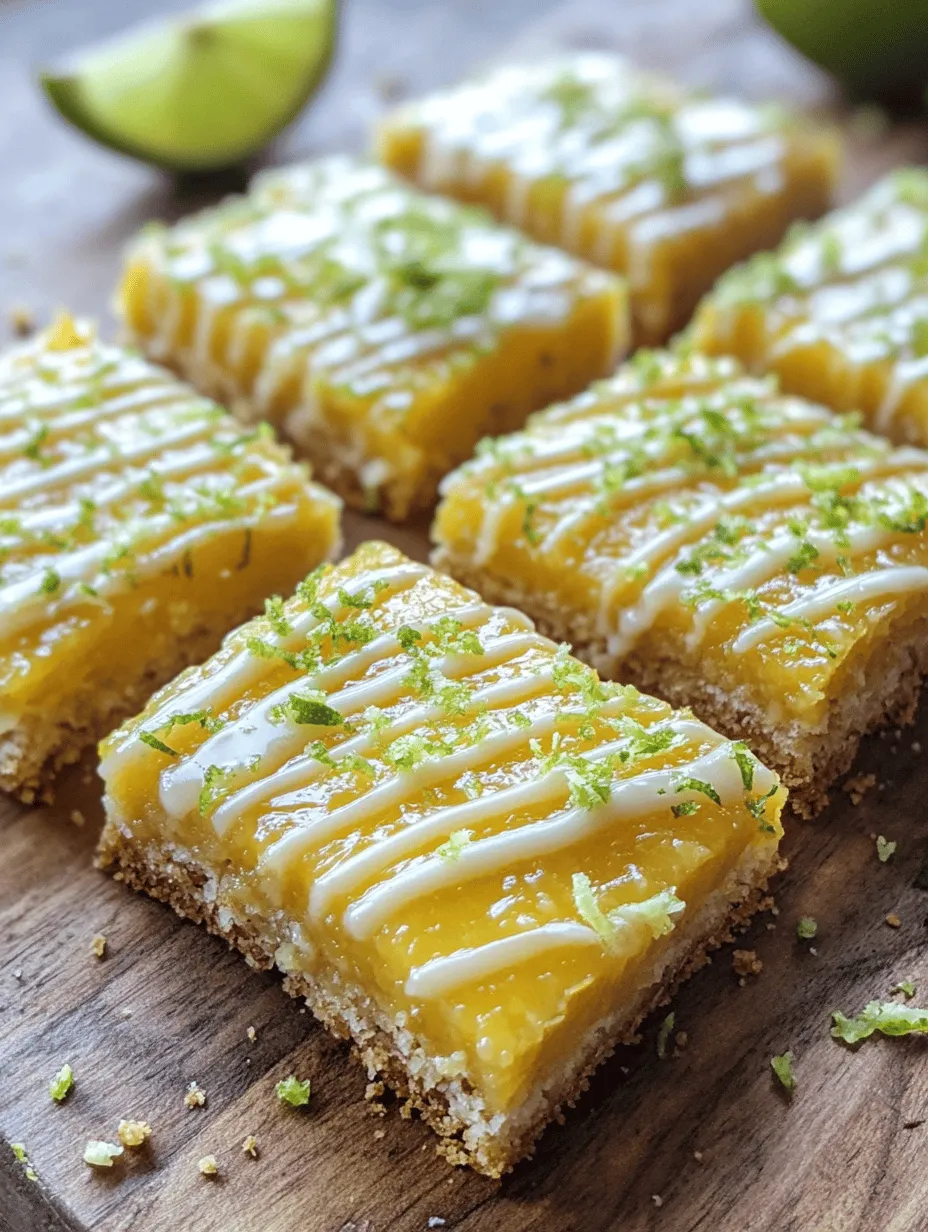 As the sun rises higher and the days grow longer, our cravings tend to shift towards lighter, more refreshing desserts that evoke the essence of summer. Enter tropical desserts, a delightful genre of sweet treats that transport us to sun-kissed beaches and lush, verdant landscapes with every bite. Among these, Tropical Paradise Mango Bars with Lime Glaze stand out as a vibrant and mouth-watering option, perfect for any occasion. These bars combine the luscious sweetness of ripe mangoes with a tangy lime glaze, creating a harmonious balance that delights the palate and satisfies the sweet tooth.
