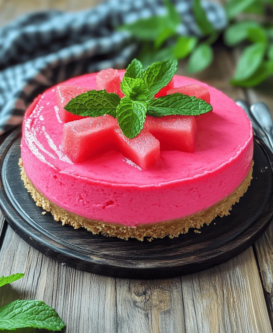 As summer rolls in, the cravings for light, refreshing desserts intensify. There's something undeniably delightful about indulging in treats that celebrate the vibrant flavors of the season. When it comes to summer desserts, few options are as irresistible as a Watermelon Cheesecake. This unique dessert captures the essence of summer with its bright colors, sweet flavors, and creamy texture, making it the perfect ending to any sunny gathering.