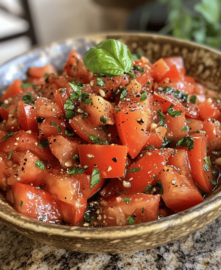 Marination is a culinary technique that has been around for centuries, primarily used to enhance the flavor and texture of food. The science behind marination lies in the interaction between the ingredients in the marinade and the food being marinated. When you marinate tomatoes, the acid from the vinegar and the fats from the olive oil penetrate the fruit, imparting rich flavors and enhancing the overall taste experience.