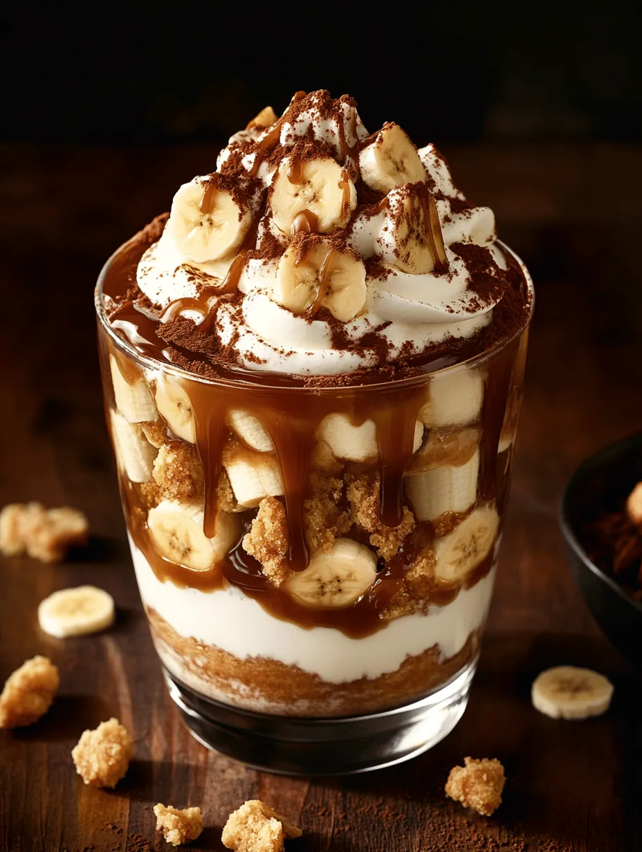 Desserts have an uncanny ability to delight and bring joy to any gathering, and when it comes to combining flavors and textures, few creations are as exciting as the Banana Pudding Tiramisu with Caramel. This innovative dessert marries the rich, creamy indulgence of classic tiramisu with the comforting sweetness of banana pudding, resulting in a treat that is sure to impress your guests. Imagine layers of soft, ripe bananas, velvety mascarpone, and luscious caramel, all resting between delicate ladyfinger biscuits, each bite offering a harmonious blend of flavors that is both nostalgic and refreshing.
