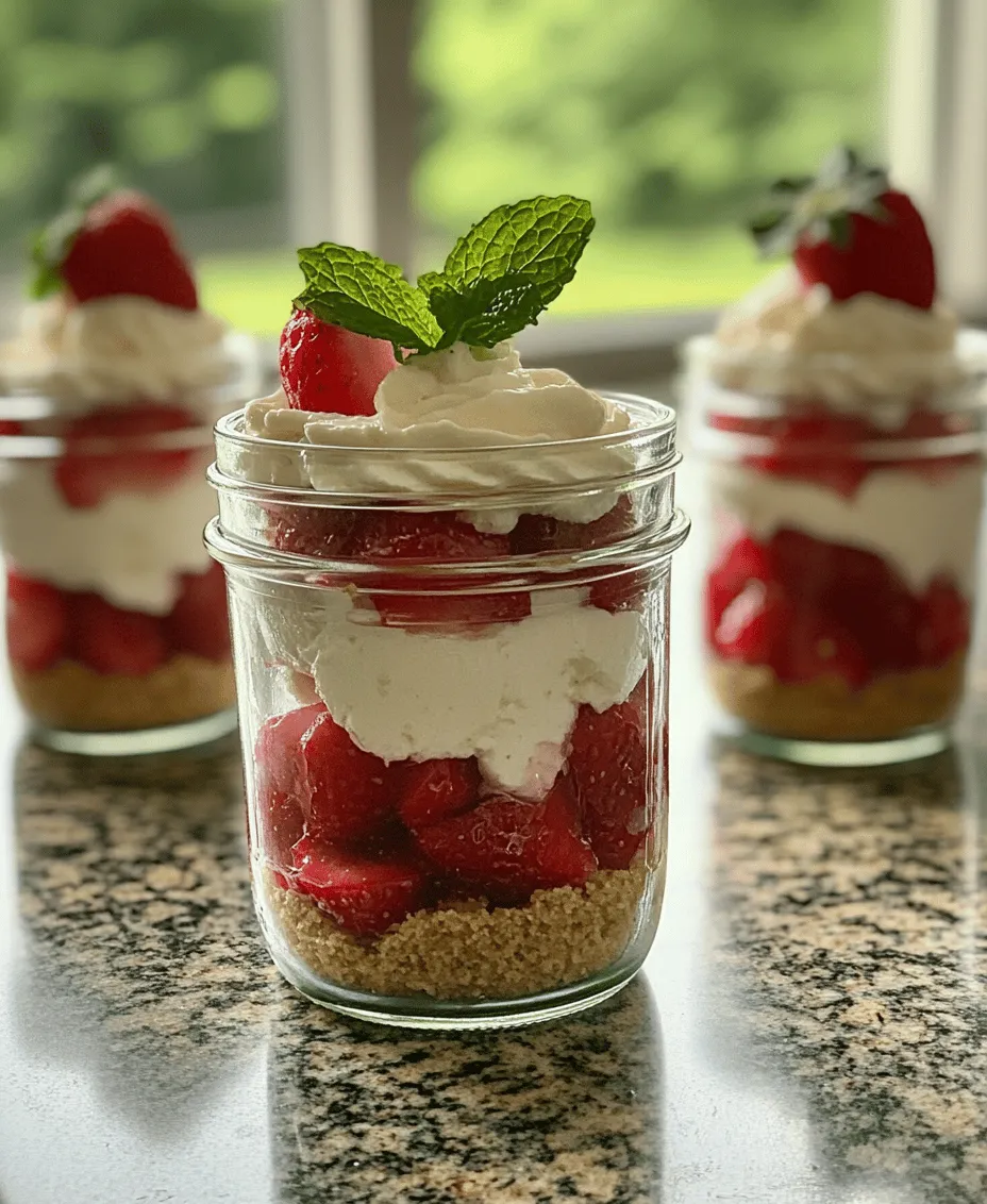 Creating a No Bake Strawberry Cheesecake Parfait requires a few core ingredients that come together to create a harmonious blend of flavors and textures. Here’s a closer look at these components and what they bring to the dish.