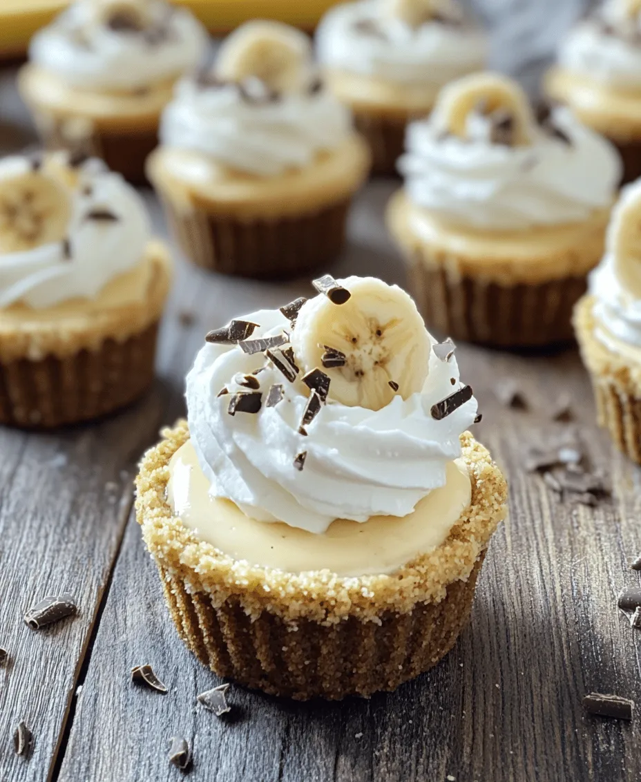 To create the perfect no-bake mini banana cream pies, it's essential to understand the role of each ingredient. From the crust to the filling and topping, every component contributes to the overall flavor and texture of the dessert.