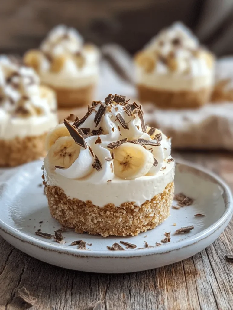 To create the perfect no-bake mini banana cream pies, it's essential to understand the role of each ingredient. From the crust to the filling and topping, every component contributes to the overall flavor and texture of the dessert.