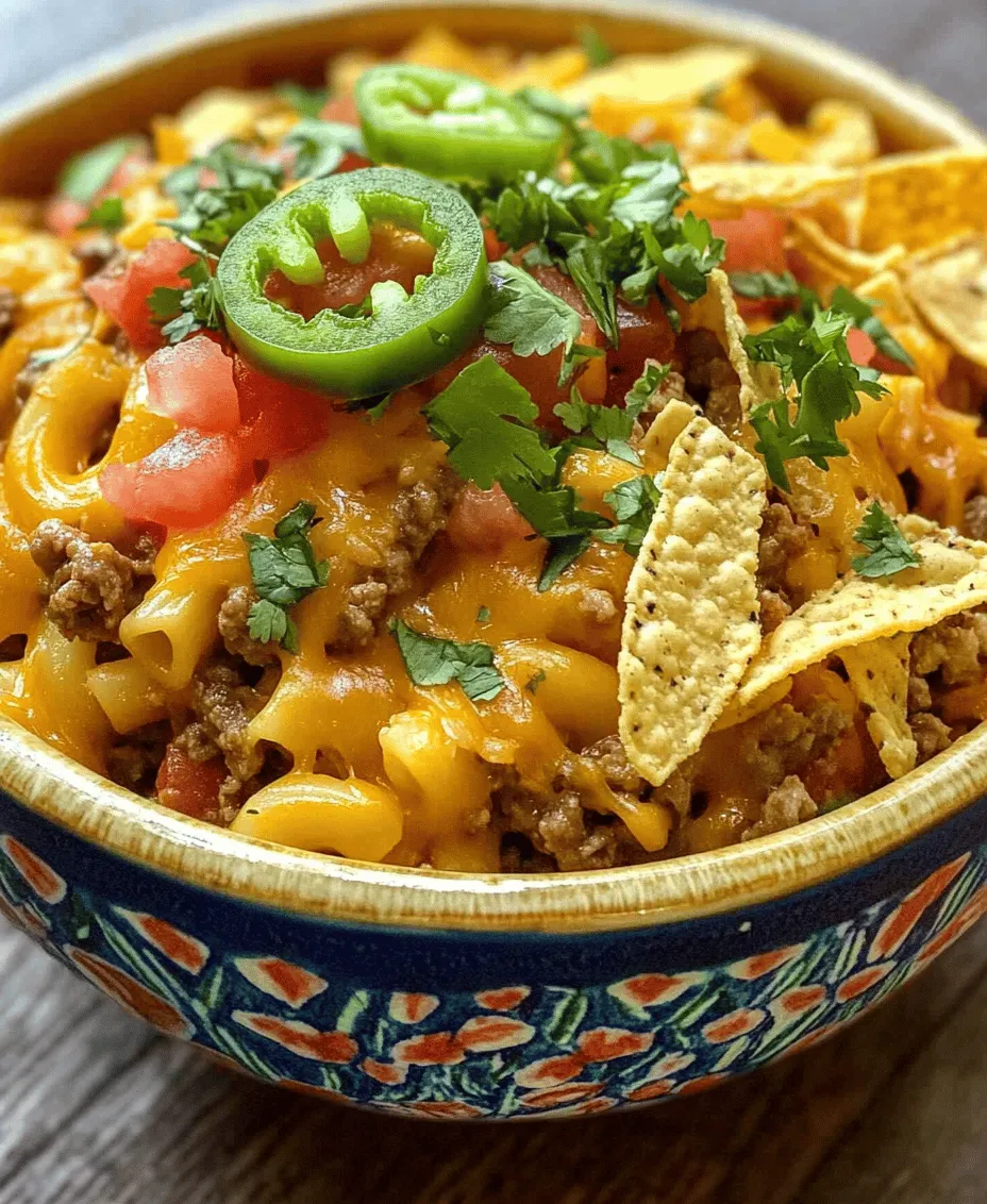 Are you ready to elevate your dinner game with a dish that perfectly marries two culinary worlds? Introducing the Cheesy Taco Mac Fiesta – an irresistible fusion of classic comfort food and vibrant Mexican flavors. This delightful recipe combines the creamy, cheesy goodness of macaroni and cheese with the zesty, bold tastes of taco seasoning, creating a meal that is sure to please the entire family. Whether you’re hosting a casual weeknight dinner, a fun family gathering, or simply craving a comforting bowl of goodness, this dish delivers on all fronts.