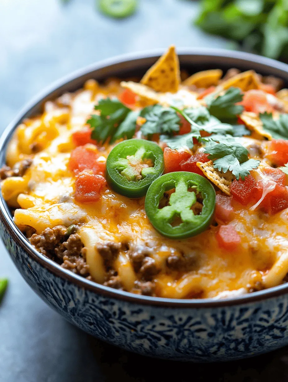 Are you ready to elevate your dinner game with a dish that perfectly marries two culinary worlds? Introducing the Cheesy Taco Mac Fiesta – an irresistible fusion of classic comfort food and vibrant Mexican flavors. This delightful recipe combines the creamy, cheesy goodness of macaroni and cheese with the zesty, bold tastes of taco seasoning, creating a meal that is sure to please the entire family. Whether you’re hosting a casual weeknight dinner, a fun family gathering, or simply craving a comforting bowl of goodness, this dish delivers on all fronts.