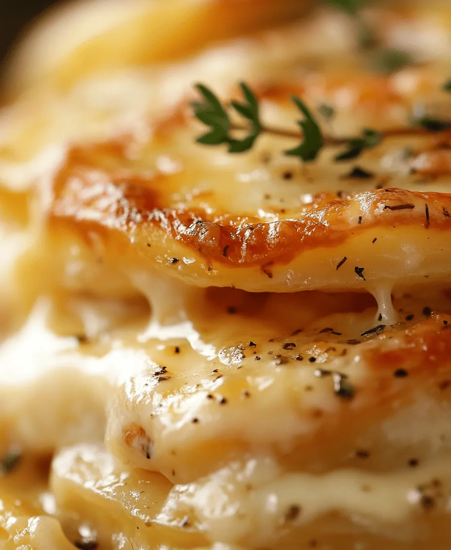 Scalloped potatoes are a beloved comfort food that has stood the test of time, often gracing the tables of family gatherings, holiday feasts, and cozy weeknight dinners. This creamy, cheesy dish is not just a side; it’s a culinary hug, providing warmth and satisfaction in every bite. While traditional scalloped potatoes are delightful in their simplicity, this recipe elevates the classic with a luscious creamy cheesy garlic twist that enhances the flavors and textures, making it a standout dish.