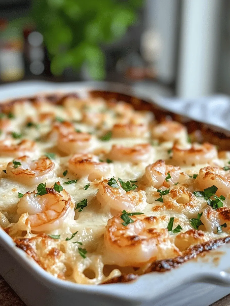 When it comes to comfort food, few dishes can compete with the heartwarming allure of a cheesy shrimp scampi pasta bake. This delightful recipe combines the rich, buttery flavors of traditional shrimp scampi with the creaminess of a baked pasta dish, resulting in a culinary experience that is both indulgent and satisfying. The origins of shrimp scampi can be traced back to Italian-American cuisine, where succulent shrimp are sautéed in garlic, butter, and white wine, often served over pasta. Our pasta bake takes this classic dish a step further, melding it into a comforting casserole that's perfect for family dinners, gatherings, or even weeknight meals when you want to impress without excessive effort.