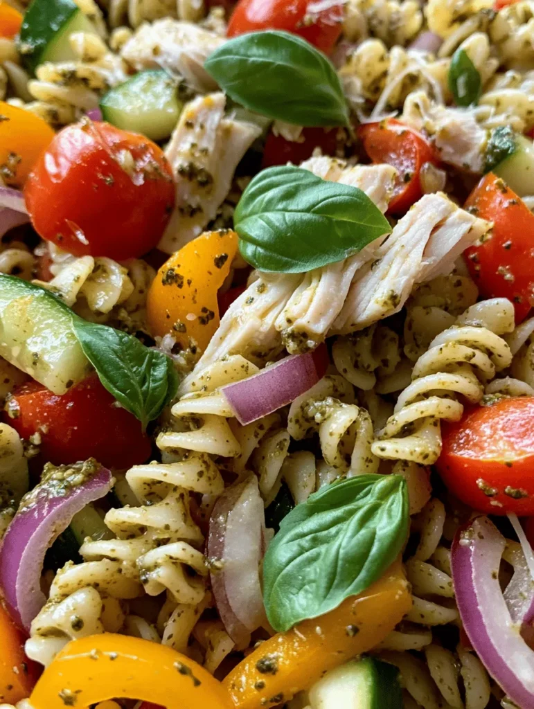 Welcome to the delightful world of Chicken Pesto Pasta Salad, a dish that beautifully marries the comforting flavors of pasta with the freshness of vibrant vegetables and aromatic pesto. This recipe is not just a meal; it's a culinary experience that embodies the essence of summer and meal prep convenience. Whether you’re hosting a backyard barbecue, planning a picnic, or simply looking for a quick and wholesome lunch option, Chicken Pesto Pasta Salad is the perfect choice.