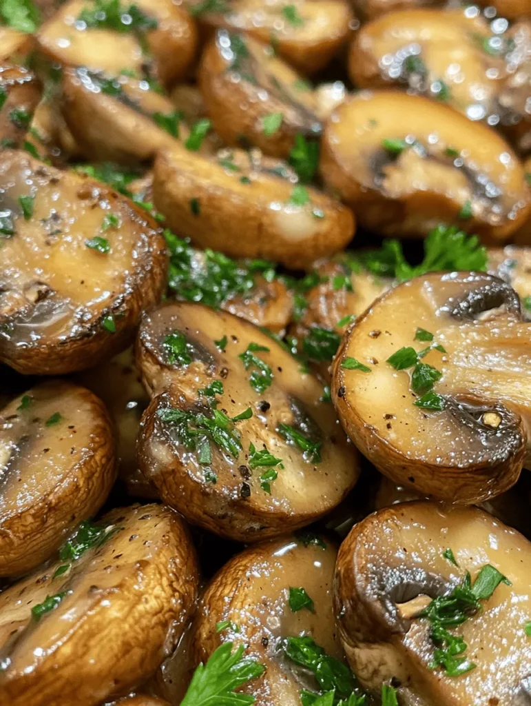 When it comes to side dishes that can elevate a meal, few can compete with the rich, savory delight of Steakhouse Garlic Butter Mushrooms. These perfectly sautéed mushrooms are not just a complement to a juicy steak; they stand alone as a mouthwatering treat that can steal the spotlight. The combination of earthy mushrooms, aromatic garlic, and a luscious garlic butter sauce creates a symphony of flavors that resonates with both casual diners and gourmet enthusiasts alike. Whether you're preparing a romantic dinner, a family gathering, or simply indulging in a weeknight treat, this recipe is sure to impress.