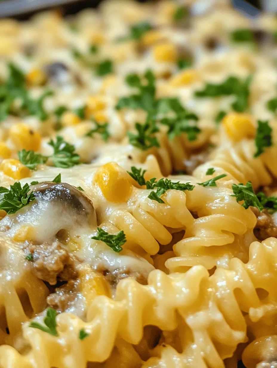 The Cheddar Ranch Beef & Corn Pasta Bake is a delightful dish that embodies comfort food in its most satisfying form. This recipe is a perfect solution for busy families looking for a meal that is not only quick to prepare but also bursting with flavor and nutrition. As families navigate the hustle and bustle of everyday life, one-dish meals like this pasta bake emerge as saviors, providing an easy way to gather everyone around the dinner table.