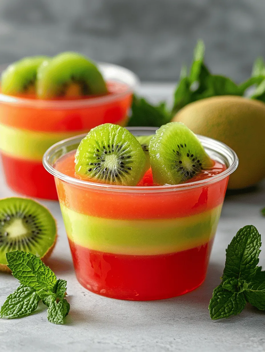 When the warm sun graces the days of summer, there's nothing quite like indulging in a refreshing dessert that not only tantalizes the taste buds but also pleases the eyes. Layered desserts have a unique charm that captivates both children and adults alike, showcasing a delightful fusion of colors and textures that can brighten any gathering. Among the myriad of layered desserts, the Layered Melon Kiwi Jello Cups stand out as a vibrant and flavorful option that embodies the essence of summer.