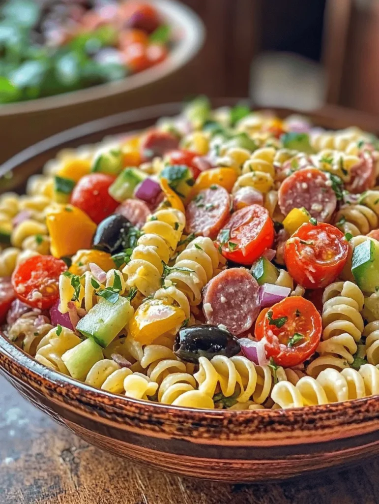 Italian cuisine is renowned for its vibrant flavors, fresh ingredients, and a deep cultural heritage that emphasizes the joy of sharing meals. From the rich tomato-based sauces of the North to the delightful seafood dishes of the South, Italian food is a celebration of freshness and simplicity. Among the many beloved dishes, the Italian Grinder Pasta Salad stands out as a perfect representation of this culinary tradition. This hearty, colorful salad is not only a feast for the eyes but also a delightful blend of flavors that makes it a favorite for various occasions.