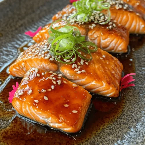 Salmon is a beloved staple in many households, celebrated not only for its rich flavor and versatility but also for its numerous health benefits. This fish is a favorite among seafood lovers and health-conscious eaters alike, providing a delicious way to incorporate nutrient-dense options into your diet. In this recipe, we take salmon to the next level by pairing it with a unique and vibrant orange teriyaki glaze. This zesty twist on a classic dish brightens the palate, making it perfect for family dinners or entertaining guests.