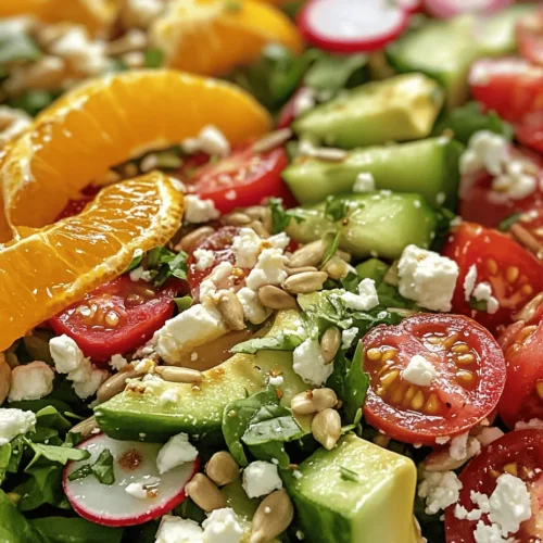 Welcome to the vibrant world of Sunshine Salad, where freshness meets flavor in a delightful blend of colorful ingredients. This salad isn't just a feast for the eyes but also a powerhouse of nutrition, making it an ideal choice for anyone seeking a wholesome meal option that bursts with life and energy. Imagine a bowl filled with crisp greens, juicy tomatoes, creamy avocado, and a sprinkle of crunchy sunflower seeds, all drizzled with a zesty dressing. The Sunshine Salad encapsulates the essence of summer while providing a refreshing balance of nutrients that your body craves.