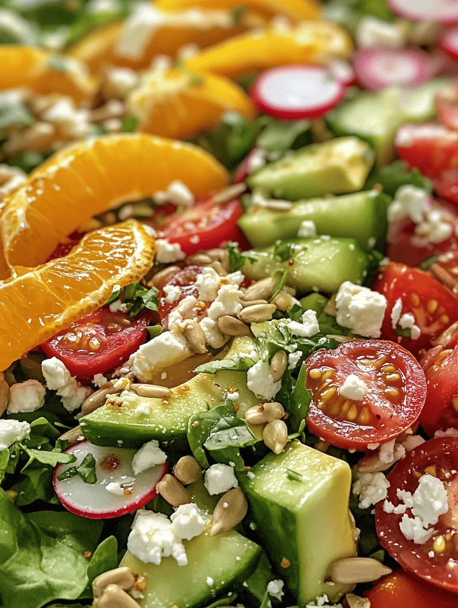 Welcome to the vibrant world of Sunshine Salad, where freshness meets flavor in a delightful blend of colorful ingredients. This salad isn't just a feast for the eyes but also a powerhouse of nutrition, making it an ideal choice for anyone seeking a wholesome meal option that bursts with life and energy. Imagine a bowl filled with crisp greens, juicy tomatoes, creamy avocado, and a sprinkle of crunchy sunflower seeds, all drizzled with a zesty dressing. The Sunshine Salad encapsulates the essence of summer while providing a refreshing balance of nutrients that your body craves.