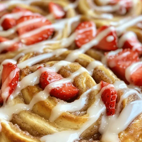 Imagine waking up on a leisurely weekend morning, the sun filtering through the kitchen window, filling the room with warmth and light. The aroma of freshly baked goods wafts through the air, inviting you to indulge in a comforting breakfast. Sweet strawberry cinnamon rolls are the perfect solution to elevate your mornings and transform any ordinary day into a special occasion. This delightful recipe combines the comforting flavors of traditional cinnamon rolls with the sweet, fruity essence of ripe strawberries, creating a breakfast or brunch delight that is both satisfying and indulgent.