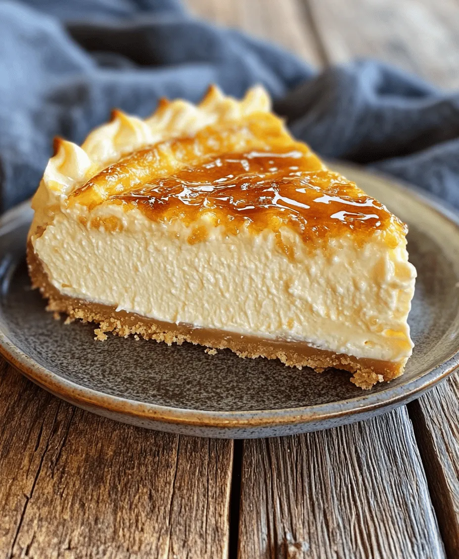 To craft the perfect Crème Brûlée Cheesecake, it's essential to understand the role each ingredient plays in the overall flavor and texture of the dessert. This cheesecake is composed of three main parts: the crust, the filling, and the topping. Each of these components contributes to the dessert's allure, making it a must-try for any dessert lover.
