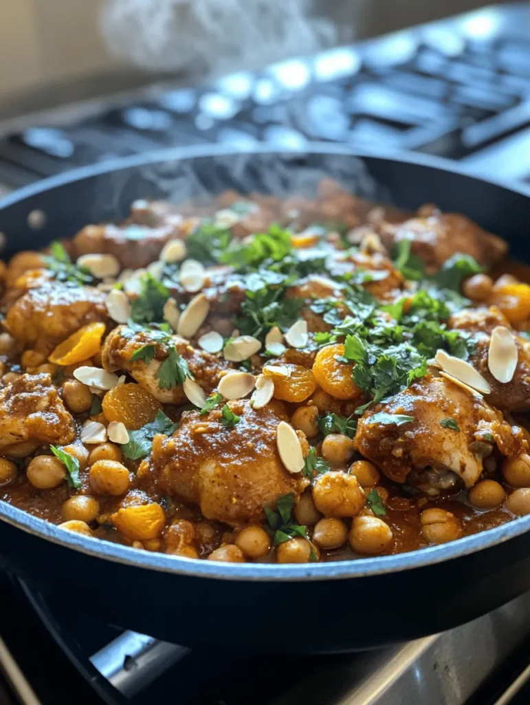 Explore the vibrant flavors of North Africa with Moroccan Spiced Chicken, a dish that brings a delightful blend of spices and textures to your table. This aromatic recipe features tender chicken thighs marinated in a symphony of spices, complemented by hearty chickpeas and sweet apricots. Perfect for a family dinner or a gathering with friends, this dish not only tantalizes the taste buds but also offers a glimpse into the rich culinary traditions of Morocco.