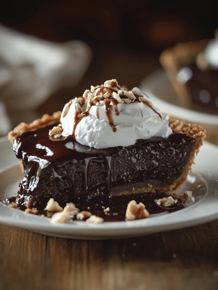 Indulging in a rich, chocolate dessert can transform an ordinary day into a special occasion. Among the plethora of delectable choices, the Decadent Hot Fudge Pie stands out as a true showstopper. This luxurious dessert is more than just a pie; it’s a celebration of chocolate that satisfies even the most intense sweet cravings. With its gooey fudge center enveloped in a soft, melt-in-your-mouth crust, this pie is a delightful fusion of textures and flavors that can elevate any gathering, whether it's a festive holiday meal or a cozy family dinner.