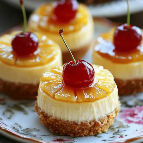 There's something undeniably delightful about desserts that combine the rich creaminess of cheesecake with the vibrant, tropical flavor of pineapple. This is precisely what you get with mini pineapple upside-down cheesecakes—a luscious twist on the classic dessert that has captured the hearts of many. These mini treats are not only visually appealing but are also incredibly satisfying, making them a perfect choice for any occasion, from family gatherings to fancy celebrations.