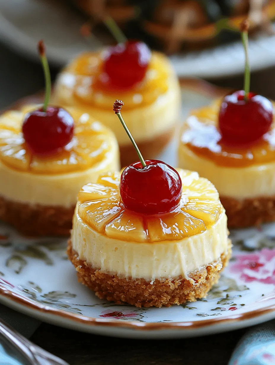 There's something undeniably delightful about desserts that combine the rich creaminess of cheesecake with the vibrant, tropical flavor of pineapple. This is precisely what you get with mini pineapple upside-down cheesecakes—a luscious twist on the classic dessert that has captured the hearts of many. These mini treats are not only visually appealing but are also incredibly satisfying, making them a perfect choice for any occasion, from family gatherings to fancy celebrations.