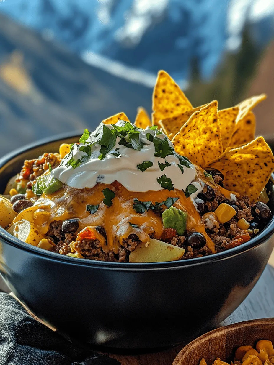 In a world where meal preparation often feels rushed, finding a recipe that combines heartiness, flavor, and ease is like striking gold. The Beefy Potato Fiesta Taco Bowl is just that—a delightful dish that brings together savory ground beef, tender potatoes, and a medley of fresh toppings, making it perfect for family dinners or casual gatherings. This recipe not only fills the stomach but also warms the heart, offering a comfort food experience that is both satisfying and delicious.