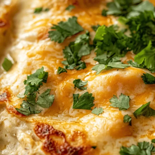 Indulging in a warm, cheesy dish can be one of life's greatest pleasures, especially when it comes to comfort food. One such culinary masterpiece is the Creamy Chicken Enchilada Casserole, a dish that combines the flavors of traditional enchiladas with the convenience of a casserole. This recipe not only delivers on taste but also on ease of preparation, making it a perfect choice for busy weeknights or cozy gatherings. Imagine layers of tender chicken enveloped in rich, creamy sauce, nestled between soft tortillas and topped with a generous layer of gooey, melted cheese. It’s no wonder that this dish has become a beloved staple in many households.