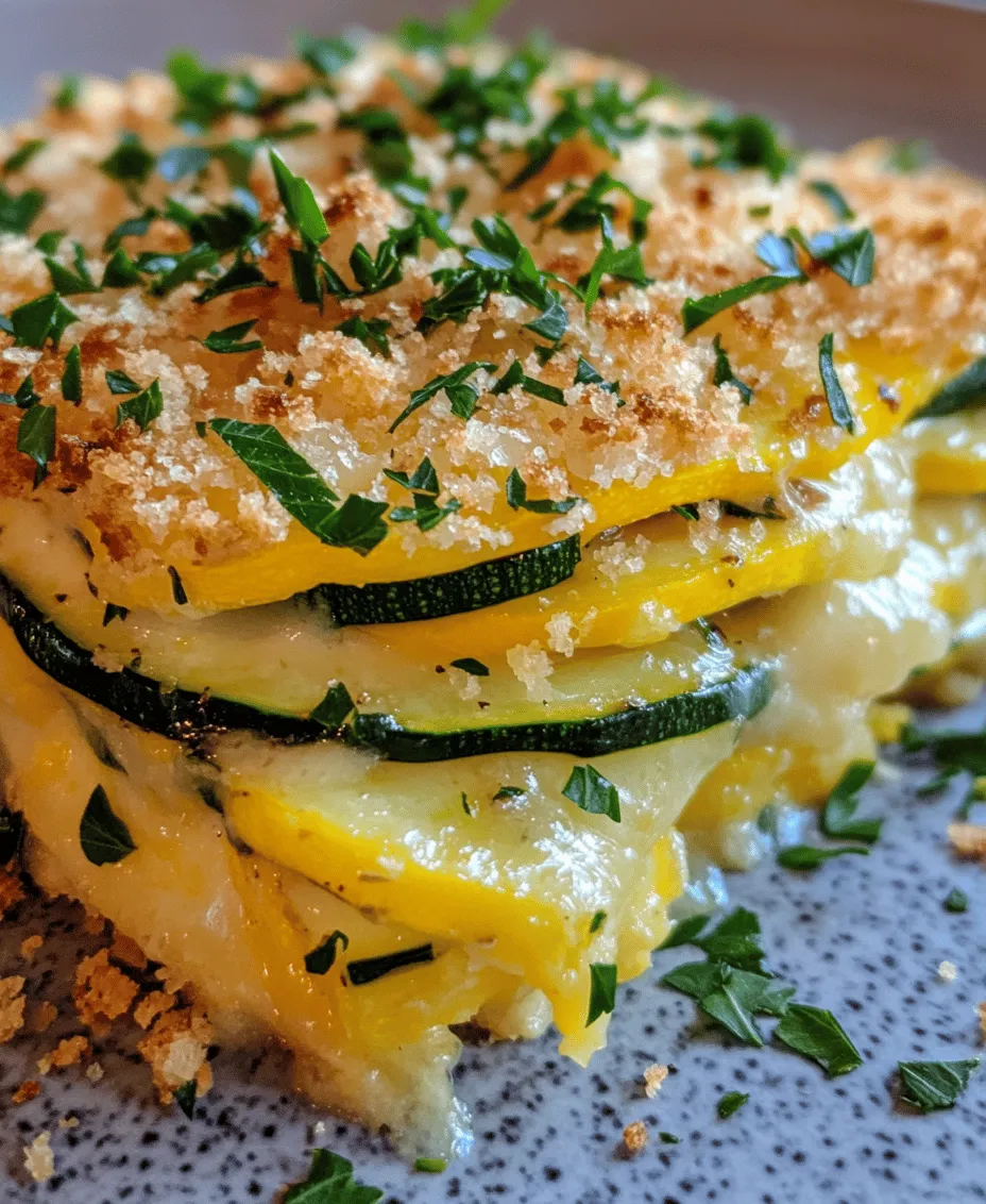 Cheesy Zucchini & Yellow Squash Gratin is a delightful dish that perfectly captures the essence of summer produce while providing comfort and rich flavor. This gratin showcases the best of seasonal vegetables, transforming humble zucchini and yellow squash into a creamy, cheesy treat that is sure to please both vegetarians and meat-lovers alike. With layers of tender vegetables enveloped in a luscious cheese sauce, every bite brings a balance of textures and flavors that is simply irresistible.