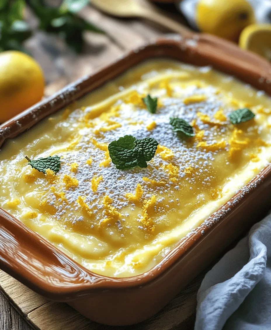 Explore the vibrant flavors of Sicily with this delightful Sicilian Lemon Pudding recipe. Known for its refreshing citrus notes and creamy texture, this dessert is perfect for any occasion, be it a family gathering, a festive celebration, or a simple weeknight treat. The zesty essence of lemons combined with the rich creaminess of pudding creates a dessert that is not only delicious but also embodies the sunny, warm spirit of Sicilian cuisine.
