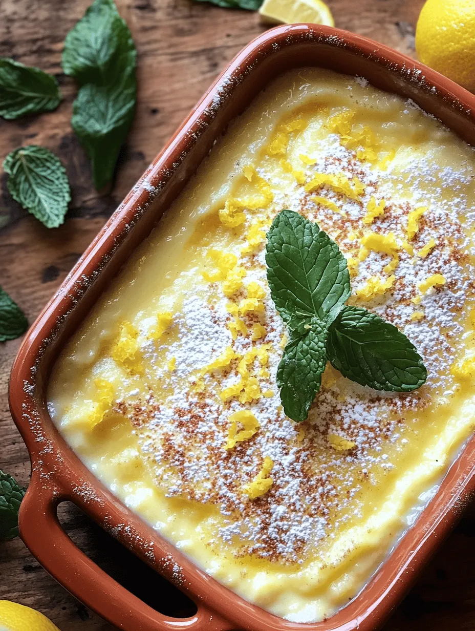 Explore the vibrant flavors of Sicily with this delightful Sicilian Lemon Pudding recipe. Known for its refreshing citrus notes and creamy texture, this dessert is perfect for any occasion, be it a family gathering, a festive celebration, or a simple weeknight treat. The zesty essence of lemons combined with the rich creaminess of pudding creates a dessert that is not only delicious but also embodies the sunny, warm spirit of Sicilian cuisine.