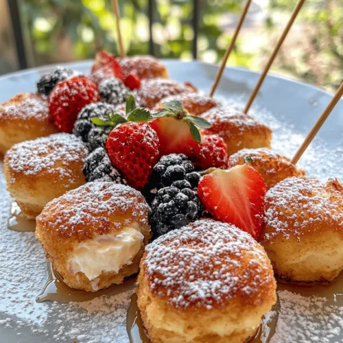 If you’re looking to elevate your breakfast game, stuffed French toast bites are the perfect solution. This delightful twist on a classic breakfast dish transforms the beloved French toast into bite-sized morsels that are as visually appealing as they are delicious. Imagine sinking your teeth into soft, sweet brioche bread encasing a rich cream cheese filling, all topped off with a drizzle of warm maple syrup and fresh berries. Whether you’re planning a special brunch for family or simply want to indulge yourself on a lazy weekend morning, these stuffed French toast bites deliver on flavor and satisfaction.