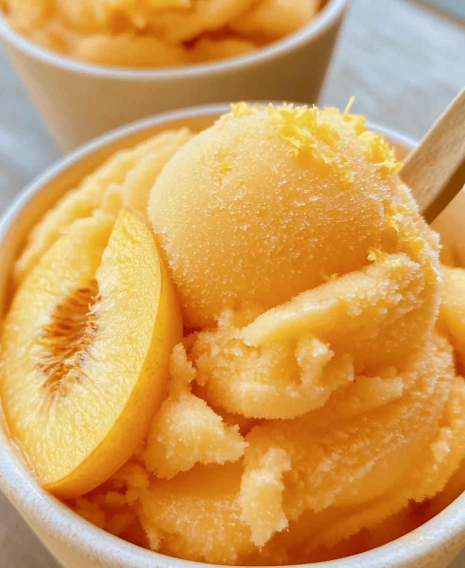 As the sun blazes overhead and temperatures rise, nothing quite satisfies like a refreshing scoop of homemade sorbet. This delightful frozen treat is not only a fantastic way to cool down but also a creative canvas for seasonal fruits. Among the myriad of sorbet flavors, peach sorbet stands out for its luscious sweetness and vibrant aroma. The Simple 4-Ingredient Peach Sorbet recipe is an easy and accessible way to enjoy the flavors of summer in your own kitchen. With just four ingredients, this recipe proves that you don't need a long list of complex components to create a deliciously satisfying dessert.