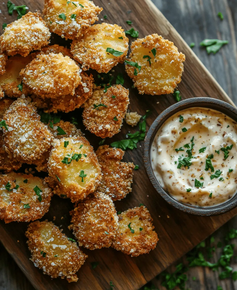 Parmesan Potatoes with Garlic Dip is a delightful side dish that elevates any meal with its irresistible combination of flavors and textures. Imagine perfectly roasted baby potatoes, golden brown and crispy on the outside while remaining soft and tender on the inside. Tossed in a generous coating of savory Parmesan cheese and seasoned to perfection, these potatoes become a gourmet treat that pairs exceptionally well with a creamy, zesty garlic dip. The contrast between the crunchy, cheesy exterior of the potatoes and the rich, smooth dip makes every bite an experience worth savoring.