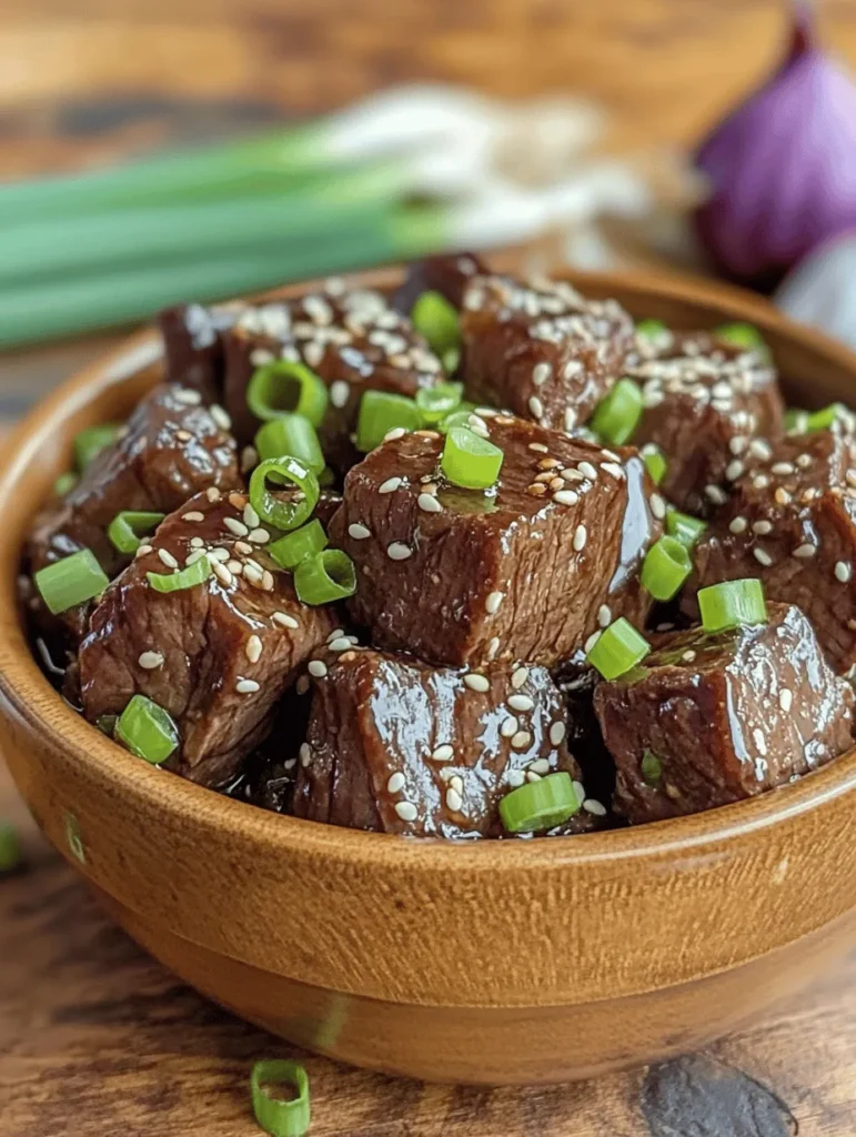 In today's fast-paced world, finding a delicious yet convenient meal can be a challenge. Enter Savory Slow Cooker Steak Bites with Soy Sauce – a mouthwatering dish that combines the rich flavors of beef sirloin with a delightful marinade that infuses every bite. This recipe not only highlights the use of a slow cooker for effortless cooking but also embraces the umami essence of soy sauce, complemented by garlic, ginger, and a hint of sweetness from brown sugar. Perfect for busy weeknights or as a crowd-pleaser for gatherings, these steak bites are sure to become a staple in your culinary repertoire.