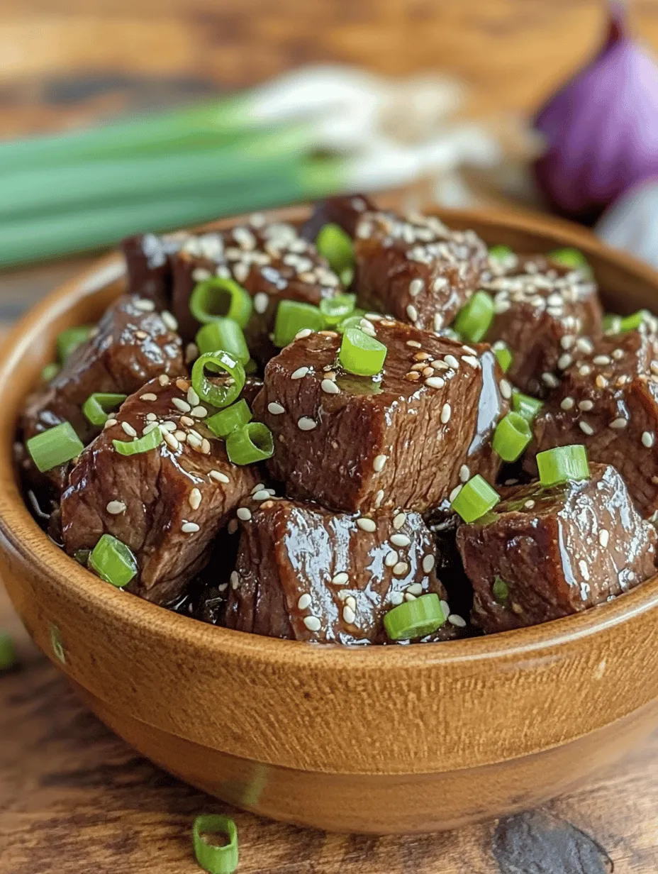 In today's fast-paced world, finding a delicious yet convenient meal can be a challenge. Enter Savory Slow Cooker Steak Bites with Soy Sauce – a mouthwatering dish that combines the rich flavors of beef sirloin with a delightful marinade that infuses every bite. This recipe not only highlights the use of a slow cooker for effortless cooking but also embraces the umami essence of soy sauce, complemented by garlic, ginger, and a hint of sweetness from brown sugar. Perfect for busy weeknights or as a crowd-pleaser for gatherings, these steak bites are sure to become a staple in your culinary repertoire.