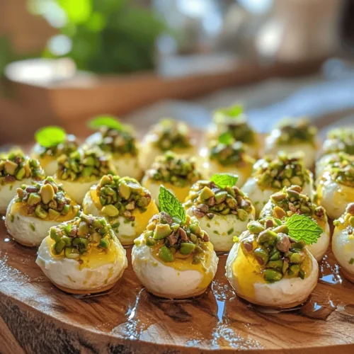 The success of Ricotta Pistachio Honey Bites heavily relies on the quality of the ingredients used. Fresh, high-quality components not only enhance the flavor but also contribute nutritional benefits, making your treats enjoyable on multiple levels. For instance, using fresh ricotta provides a creamy texture and a subtle sweetness that store-bought alternatives may lack. Likewise, the choice of honey, whether local or organic, can significantly impact the overall taste of your bites, adding depth and complexity with its unique flavor profile.