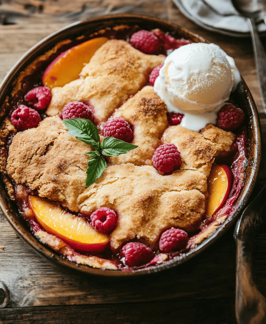 As the summer sun casts its warm glow, the allure of fresh, seasonal fruits beckons us to the kitchen. One dessert that perfectly encapsulates the essence of summer is the delightful peach and raspberry cobbler. This mouthwatering treat combines the sweet juiciness of ripe peaches with the tartness of raspberries, creating a symphony of flavors that is both refreshing and satisfying. Not only is this dish a feast for the taste buds, but it also offers an appealing presentation that makes it an ideal centerpiece for summer gatherings and family dinners.