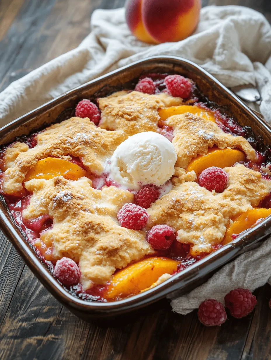 As the summer sun casts its warm glow, the allure of fresh, seasonal fruits beckons us to the kitchen. One dessert that perfectly encapsulates the essence of summer is the delightful peach and raspberry cobbler. This mouthwatering treat combines the sweet juiciness of ripe peaches with the tartness of raspberries, creating a symphony of flavors that is both refreshing and satisfying. Not only is this dish a feast for the taste buds, but it also offers an appealing presentation that makes it an ideal centerpiece for summer gatherings and family dinners.