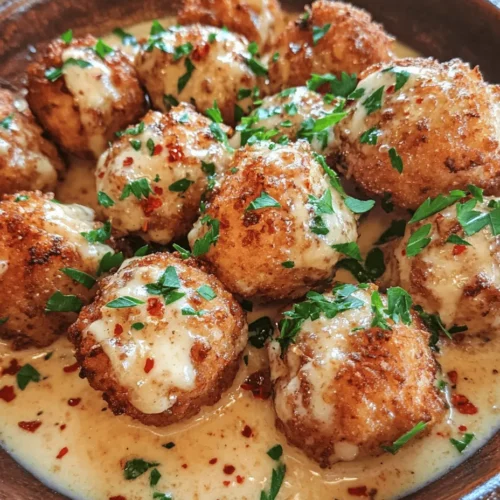 If you’re searching for a dish that embodies comfort, flavor, and versatility, look no further than Garlic Butter Chicken Balls with Creamy Parmesan Sauce. This delightful recipe marries the rich, savory notes of garlic and butter with succulent chicken, creating bite-sized balls that are not only delicious but also incredibly satisfying. The addition of a creamy Parmesan sauce elevates this dish, making it a perfect complement for various occasions.