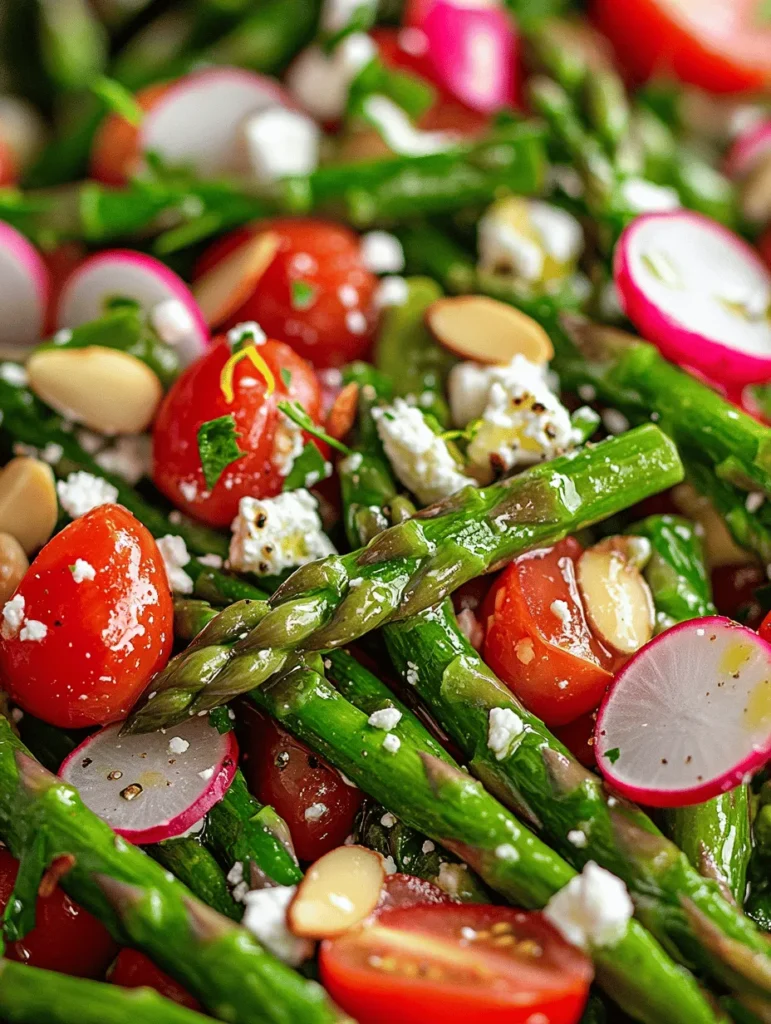 In the world of healthy eating, fresh salads stand out as a vibrant symbol of nutrition and wellness. They offer a colorful array of flavors, textures, and nutrients that can energize your day and contribute to your overall well-being. Among the myriad of salad options, one that shines particularly bright is the Fresh & Crisp Asparagus Salad. This dish is not only a feast for the eyes but also a powerhouse of nutrition, making it an excellent choice for those seeking to embrace a healthier lifestyle.