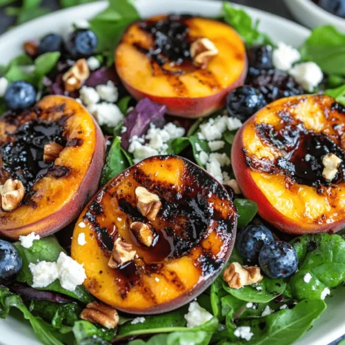 As the warm embrace of summer rolls in, our palates crave vibrant, fresh flavors that celebrate the season's bounty. The Grilled Peach & Blueberry Bliss Salad is a delightful combination of sweet and savory elements, making it an ideal dish for warm weather dining. This salad not only highlights the delicious flavors of seasonal fruits but also incorporates nutritious greens and protein-rich ingredients, transforming it into a well-rounded meal.