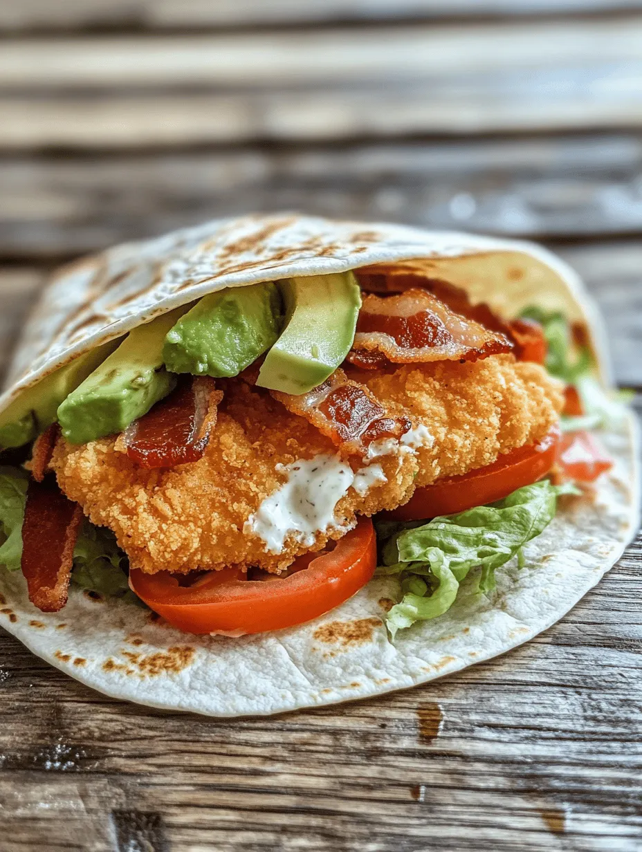 In the world of quick and satisfying meals, the Crispy Chicken Bacon Ranch Wrap stands out as a fan favorite. This delightful wrap combines the crispiness of fried chicken with the savory goodness of bacon, all enveloped in a soft tortilla and complemented by fresh vegetables and the tangy flavor of ranch dressing. It’s not just a meal; it’s a culinary experience that appeals to both the busy home cook and the gourmet enthusiast.