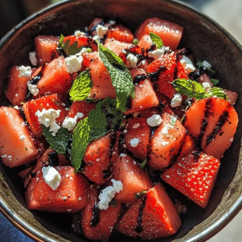 As the summer sun blazes overhead, there’s nothing quite like a refreshing dish to cool you down and satisfy your taste buds. Enter the Refreshing Watermelon Strawberry Delight—a vibrant salad that embodies the essence of summer through its colorful array of seasonal fruits. This delightful dish is not only visually appealing but also packed with flavors that perfectly complement each other, making it an ideal choice for gatherings, barbecues, or simply a light and healthy snack on a hot day.