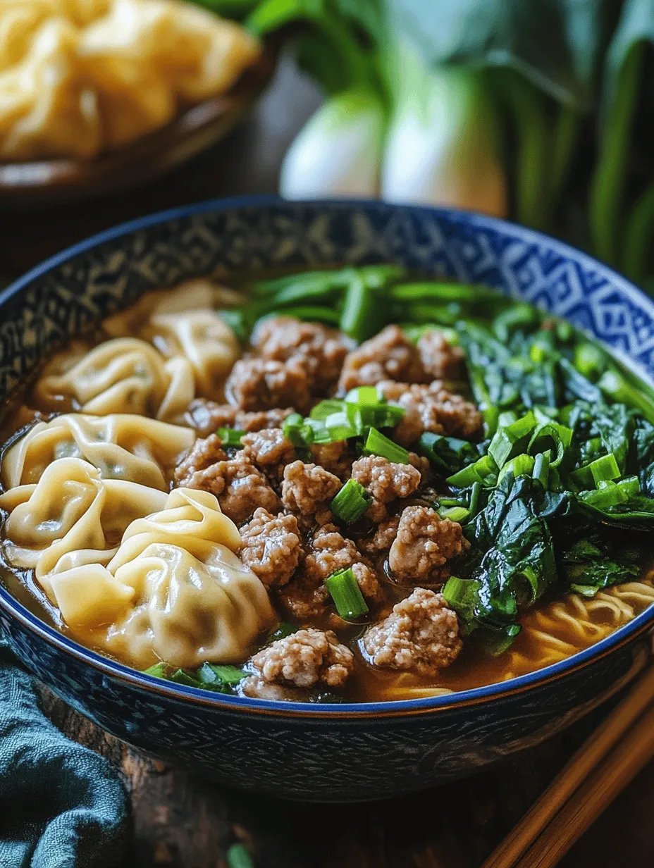 Homemade Wonton Noodle Soup is a delightful dish that brings together the heartwarming flavors of a rich broth, succulent wontons, and tender noodles. This dish is not merely a meal; it is a comforting bowl of goodness that warms the soul and evokes nostalgia. Originating from China, wonton noodle soup has transcended borders, becoming a beloved comfort food in many cultures. The beauty of this dish lies not only in its rich flavors but also in its versatility, allowing for personal touches that cater to individual tastes. In this article, we will guide you through the process of creating your own savory wonton noodle soup at home, detailing the ingredients, preparation steps, and cooking techniques that will ensure your dish is both delicious and satisfying.