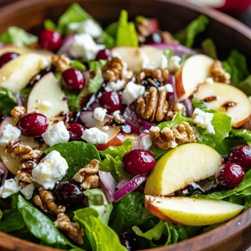 Are you searching for a refreshing and vibrant salad that can elevate your dining experience? Look no further than the Crunchy Apple Cranberry Delight! This delightful salad is ideal for various occasions, from casual family dinners to festive gatherings and potlucks. With its harmonious combination of sweet apples, tart cranberries, and crunchy walnuts, this dish not only tantalizes your taste buds but also provides a feast for the eyes.