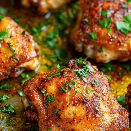 When it comes to creating a delicious, hearty meal, few dishes can compare to the satisfaction of perfectly oven-baked chicken thighs. This recipe promises juicy, flavorful chicken that practically melts in your mouth, all while being incredibly easy to prepare. If you’re someone who enjoys succulent meat without the fuss of complex cooking techniques, you’re in for a treat. Whether you’re planning a cozy family dinner, prepping meals for the week, or hosting friends, this recipe will elevate your culinary game without requiring hours of your time.