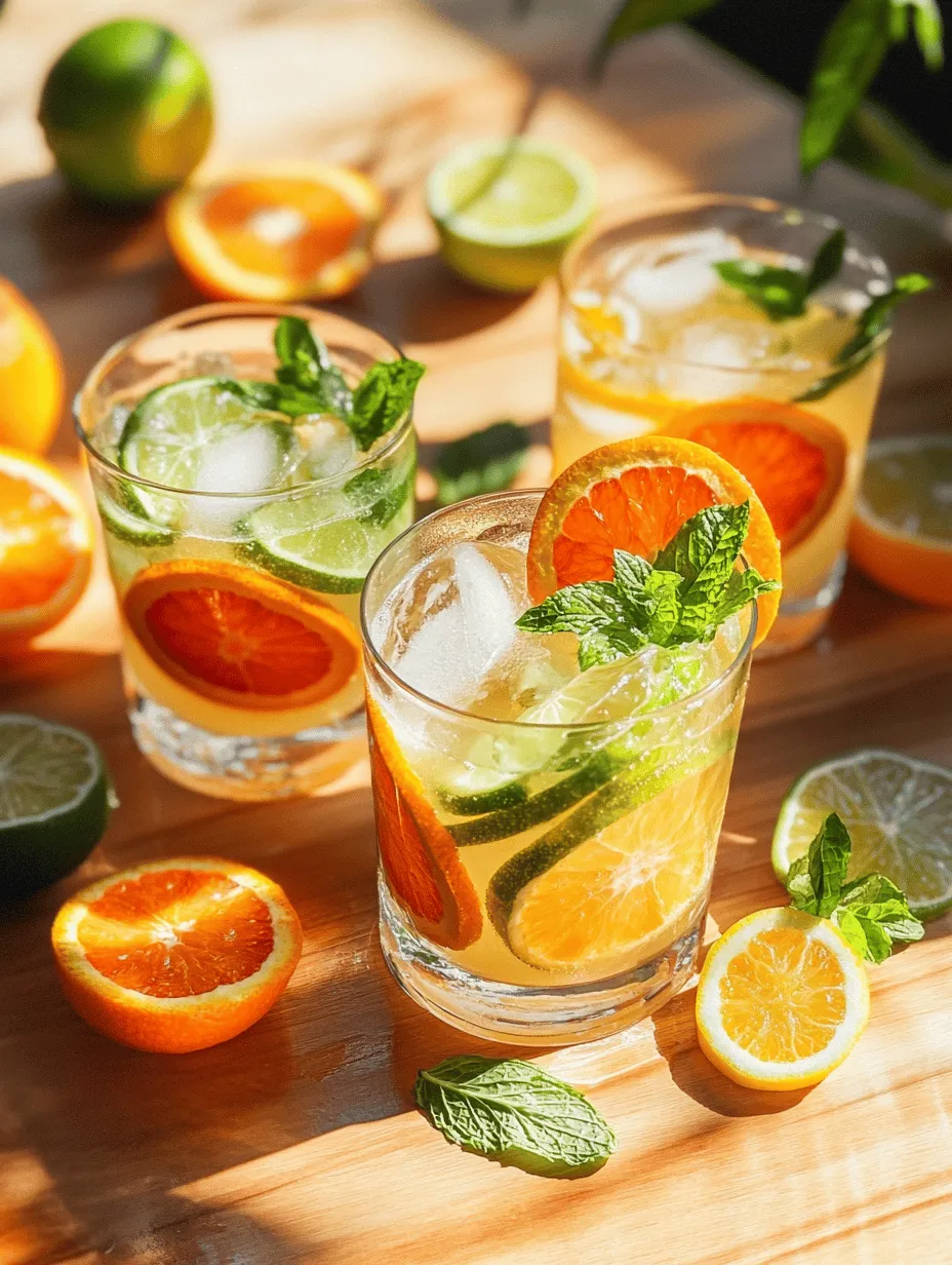 As the sun shines brighter and the temperatures rise, the thirst for something refreshing becomes undeniable. Enter "Chilly Citrus Bliss," a delightful and invigorating citrus drink that captures the essence of summer in every sip. This recipe is not only a feast for the senses but also a healthful choice that brings together the vibrant flavors of fresh citrus fruits, the coolness of mint, and the effervescence of sparkling water. Whether you’re hosting a summer gathering, celebrating a festive occasion, or simply seeking a revitalizing beverage on a warm day, Chilly Citrus Bliss is the perfect companion.