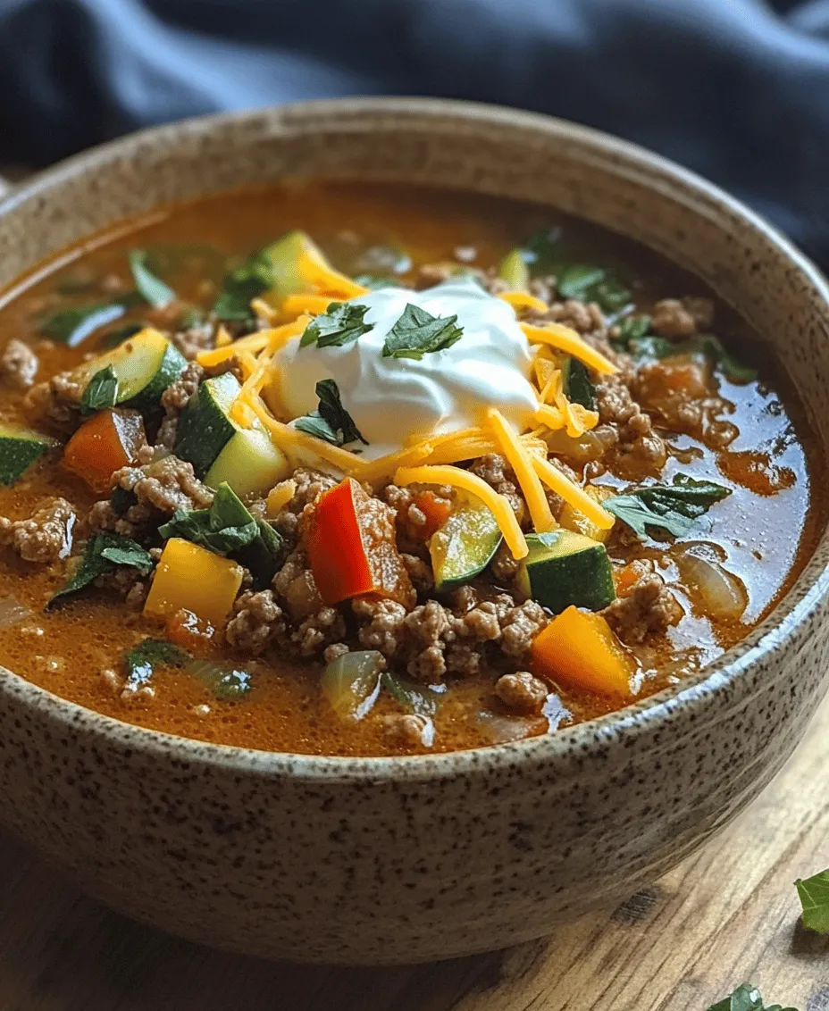 In the realm of low-carb diets, finding satisfying and hearty meals can often be a challenge. The Keto Hamburger Soup Delight offers a delightful solution, combining the rich flavors of a classic hamburger with the nourishing qualities of fresh vegetables. This soup not only aligns with keto dietary principles but also serves as a comforting dish perfect for any season. Whether you're seeking a quick weeknight dinner or a warm meal to savor on a chilly evening, this recipe promises to deliver flavor and satisfaction. In this article, we will explore the ingredients, preparation methods, and nutritional benefits of this delightful recipe, making it easy for you to enjoy a keto-friendly meal that is both delicious and nutritious.