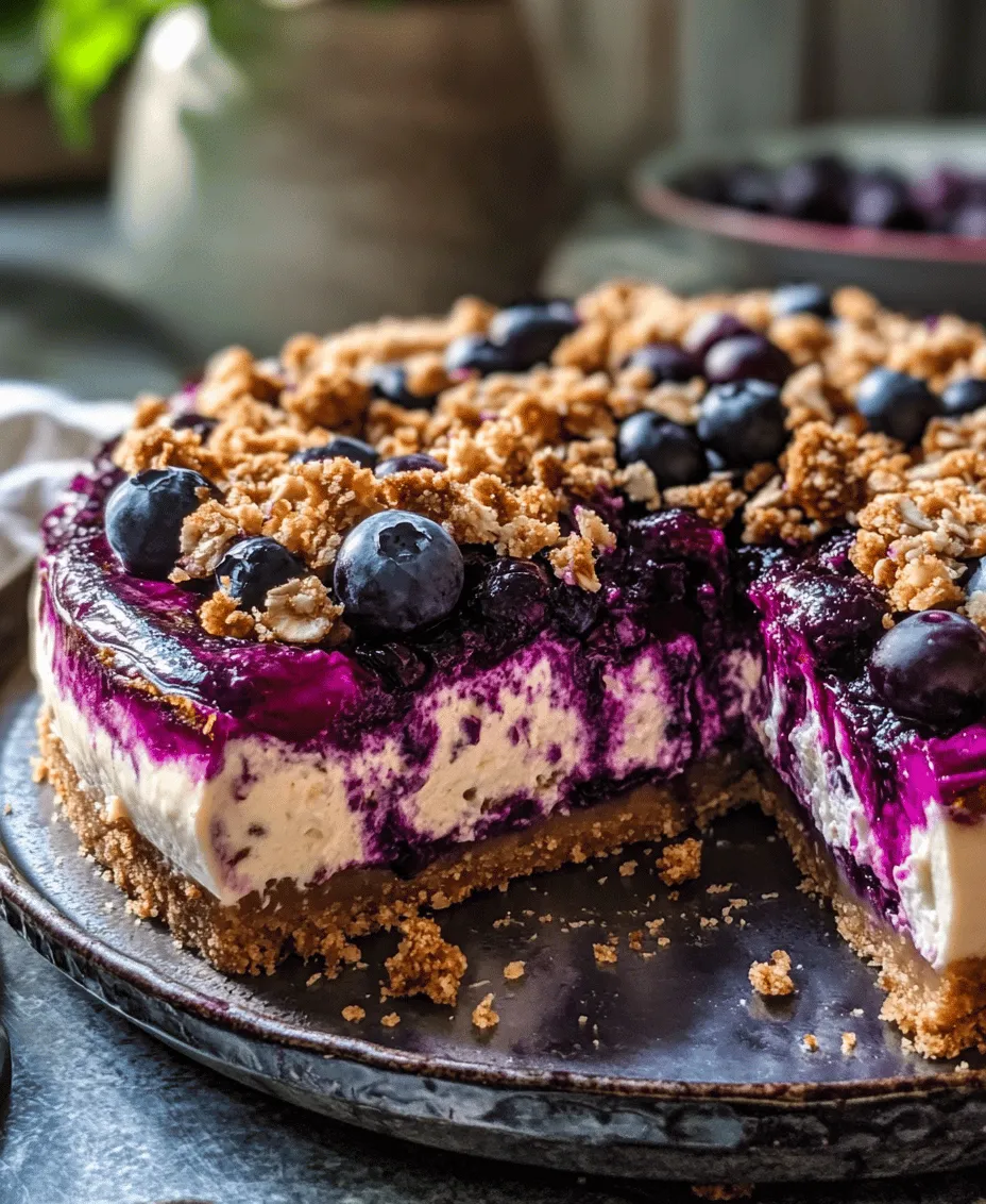 To truly appreciate the Blueberry Bliss Crumble Cheesecake, it’s essential to understand its components. This dessert belongs to the cheesecake genre, a beloved staple in both American and European cuisine. Cheesecakes are celebrated for their rich and creamy textures, which pair beautifully with various toppings and fillings. The Blueberry Bliss Crumble Cheesecake stands out because of its distinctive layering and harmonious balance of flavors.
