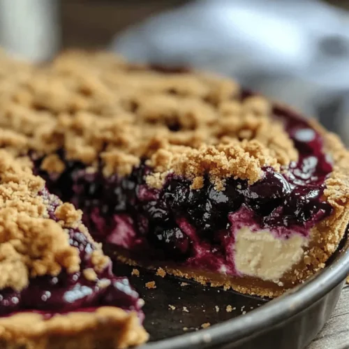 To truly appreciate the Blueberry Bliss Crumble Cheesecake, it’s essential to understand its components. This dessert belongs to the cheesecake genre, a beloved staple in both American and European cuisine. Cheesecakes are celebrated for their rich and creamy textures, which pair beautifully with various toppings and fillings. The Blueberry Bliss Crumble Cheesecake stands out because of its distinctive layering and harmonious balance of flavors.